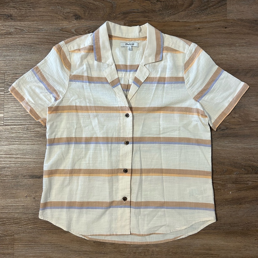 Madewell Linen Button-Up Tee